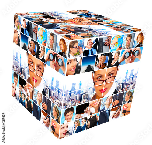Photo: Group of business people collage. Group of business people collage.