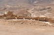 Ruins of ancient Masada fortress in the desert