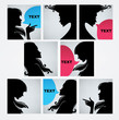 Vector: vector collection of avatar, icons and speech clouds vector collection of avatar, icons and speech clouds