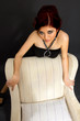 Photo: Studio shot of attractive brunette Studio shot of attractive brunette