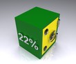22 percent deposit bank safe