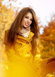 Fashion woman in autumn park