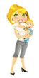 Pretty mom with her son in arms