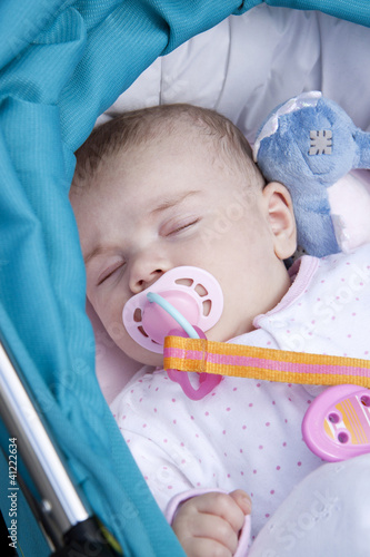 Photo: baby asleep on buggy baby asleep on buggy