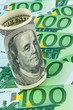 Euro-Geldscheine und Dollar
