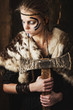 Female warrior with axe Female warrior with axe