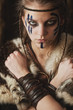 Female warrior crossing hands Female warrior crossing hands