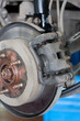 car brake gear under the car suspension