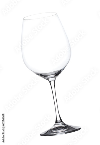 Photo: Empty wine glass, isolated Empty wine glass, isolated