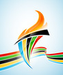 Colorful Torch Burning