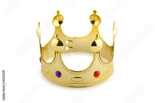 Photo: Gold crown isolated on the white Gold crown isolated on the white