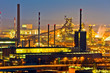 Industrie Gelände bei Nacht