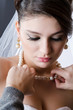 Bride posing in studio shooting