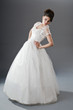 Bride in wedding dress in studio shooting