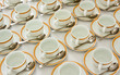 Many rows of coffee cup Many rows of coffee cup