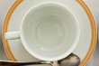 Empty cup and saucer ,top view Empty cup and saucer ,top view