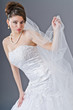Bride in wedding dress in studio shooting