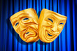Theatre performance concept with masks Theatre performance concept with masks