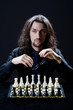 Chess player playing his game Chess player playing his game