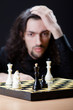 Chess player playing his game Chess player playing his game
