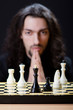 Chess player playing his game Chess player playing his game