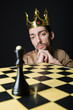 Chess player playing his game Chess player playing his game
