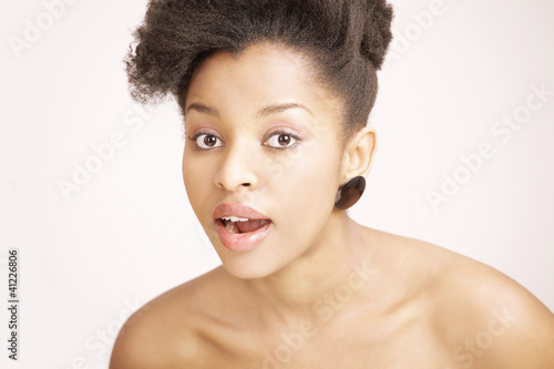 Photo: Surprised woman with mouth open expression Surprised woman with mouth open expression