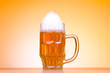 Beer glass on the table Beer glass on the table