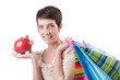Girl after the shopping spree Girl after the shopping spree