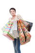 Girl after the shopping spree Girl after the shopping spree