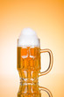 Beer glass on the table Beer glass on the table