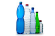 Drinking Water in bottles on white Drinking Water in bottles on white