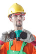 Construction worker isolated on white Construction worker isolated on white