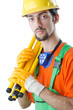 Construction worker isolated on white Construction worker isolated on white
