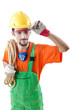 Construction worker isolated on white Construction worker isolated on white