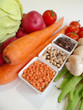 Vegetables with rice, bean and lentil