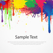 Colorful paint splat on white