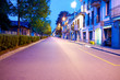 Early morning city street 2 color image