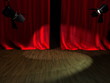 empty stage and the spotlight