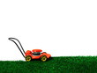 Lawnmower and grass