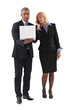 canvas print picture - Experienced business couple