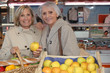 Senior women in the market