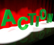 Action Letters Dancing Showing Activity And Motivation