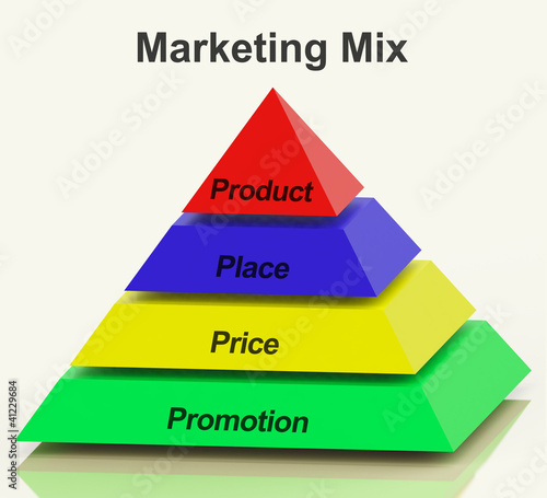 Illustration: Marketing Mix Pyramid With Place Price Product And Promotion Marketing Mix Pyramid With Place Price Product And Promotion