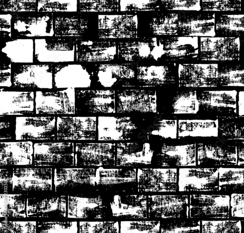 Vector: Seamless pattern with brick wall Seamless pattern with brick wall