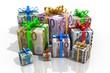 10 Geschenke aus Geldscheinen-Schleifen bunt