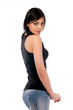 girl in jeans and a black blouse