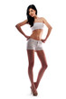 woman in shorts