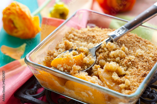 Photo: peach crumble peach crumble