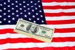 Dollars and US banner